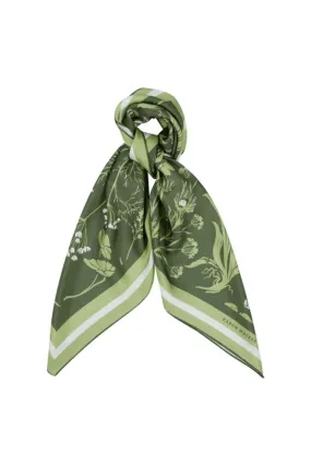 WILDFLOWERS CLASSIC SILK SCARF GREEN MULTI