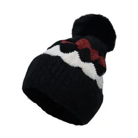 Winter Soft Knit Pom Beanie Fleece Skull Slouch Hat YZP0079