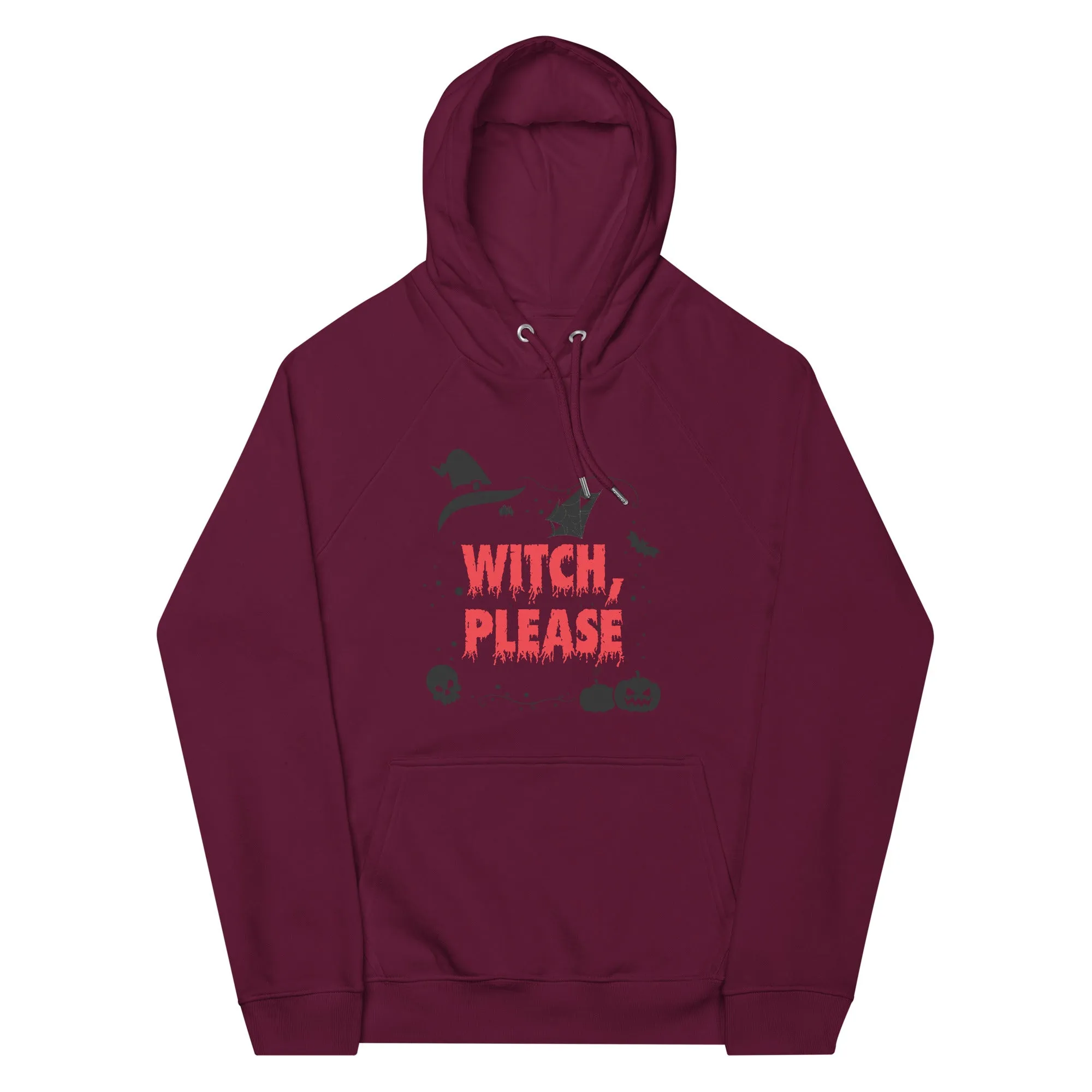 Witch Please Halloween Women Eco Raglan Hoodie