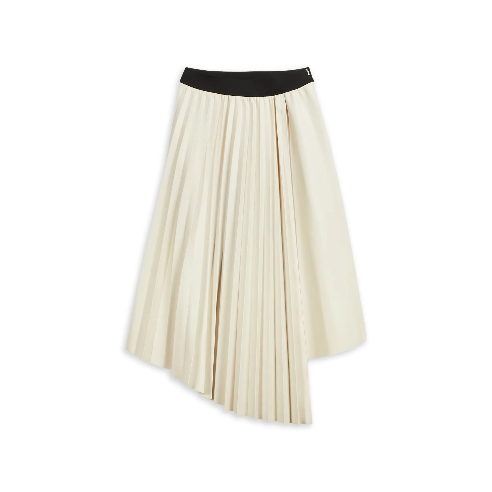 Women Wms-Viccii-Pu A-Symmetric Skirt With  Pleat Wrap - White