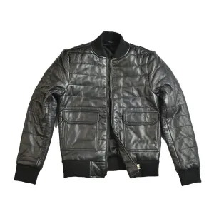 Youth Kerr Boys Puffer Bomber Leather Jacket