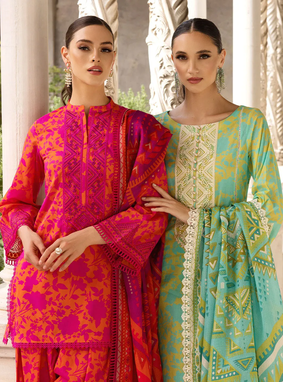 Zainab Chottani Tahra Lawn Collection  – Poppy-Zest 4A