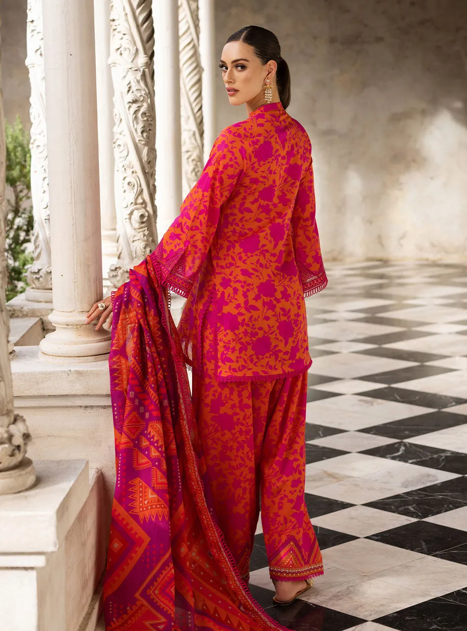 Zainab Chottani Tahra Lawn Collection  – Poppy-Zest 4A