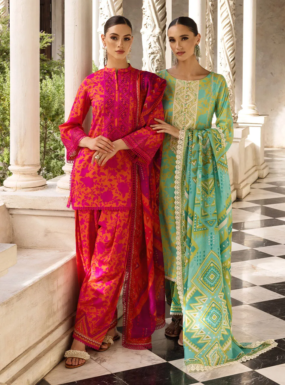 Zainab Chottani Tahra Lawn Collection  – Poppy-Zest 4A