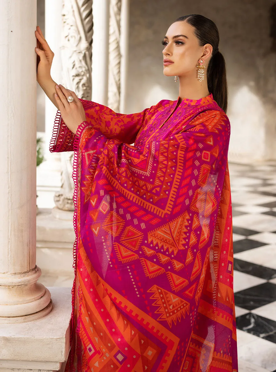 Zainab Chottani Tahra Lawn Collection  – Poppy-Zest 4A