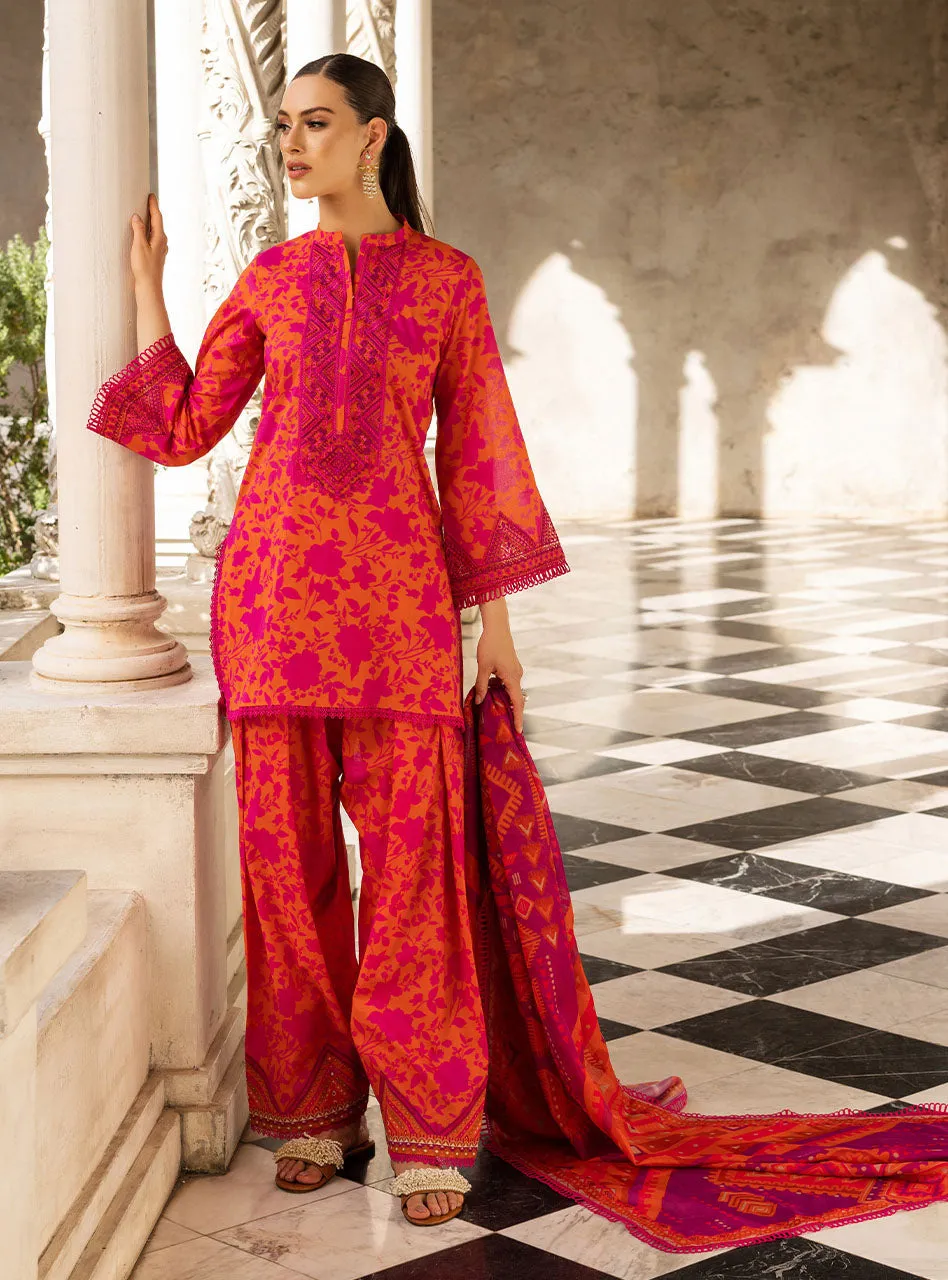 Zainab Chottani Tahra Lawn Collection  – Poppy-Zest 4A