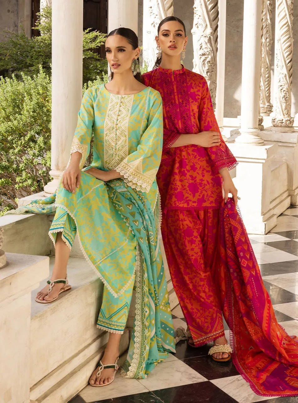 Zainab Chottani Tahra Lawn Collection  – Poppy-Zest 4A