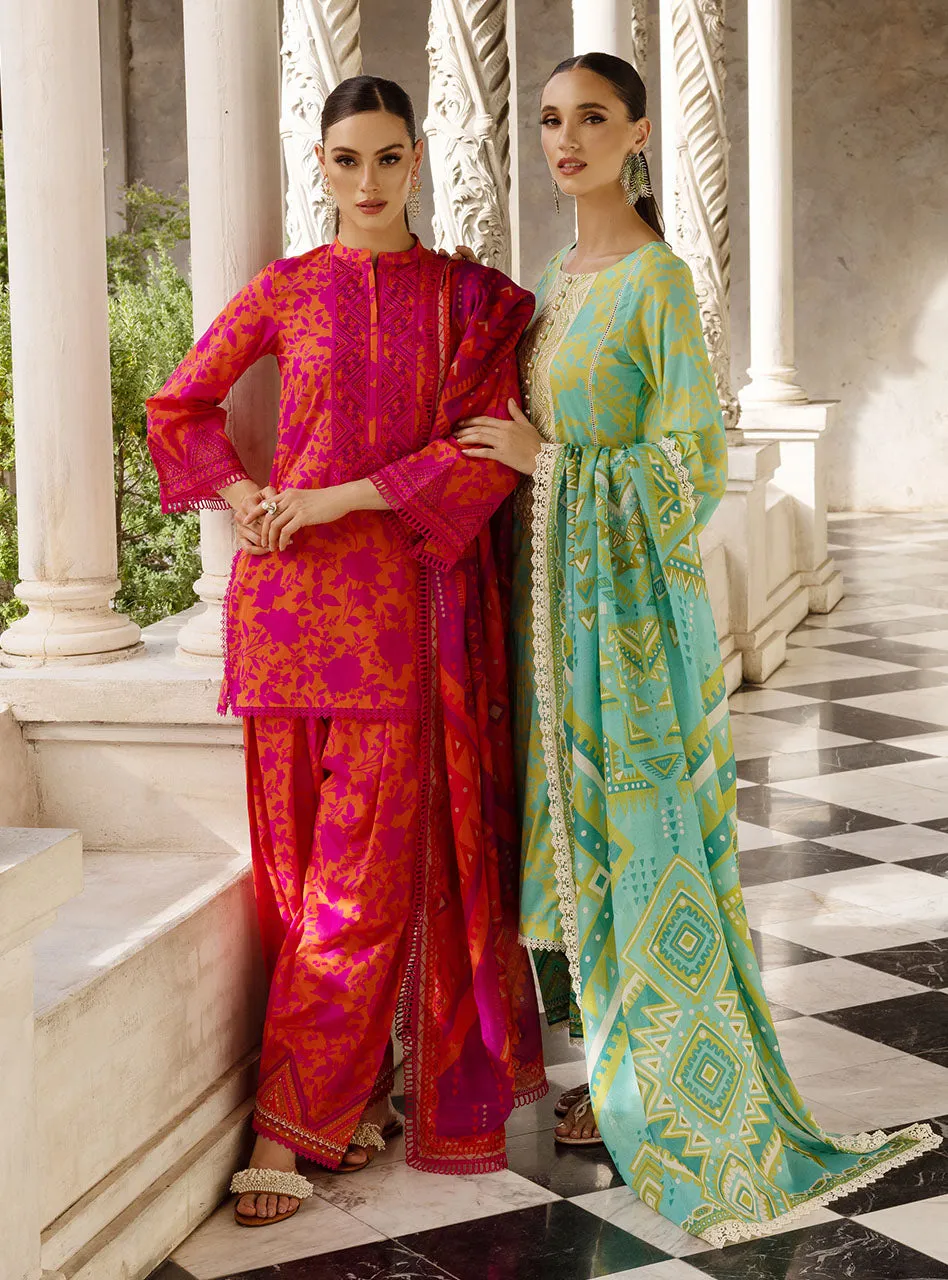 Zainab Chottani Tahra Lawn Collection  – Poppy-Zest 4A