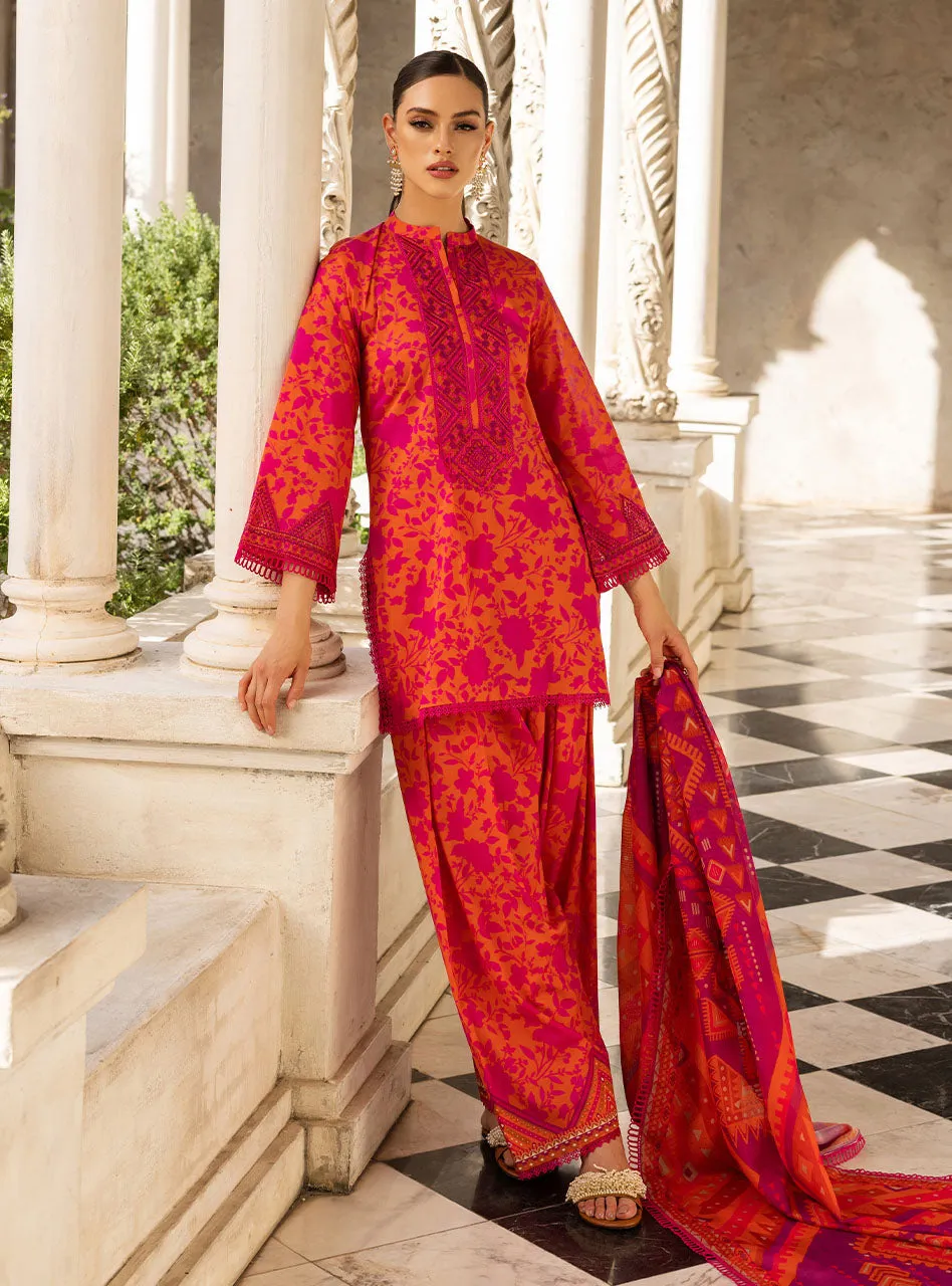 Zainab Chottani Tahra Lawn Collection  – Poppy-Zest 4A