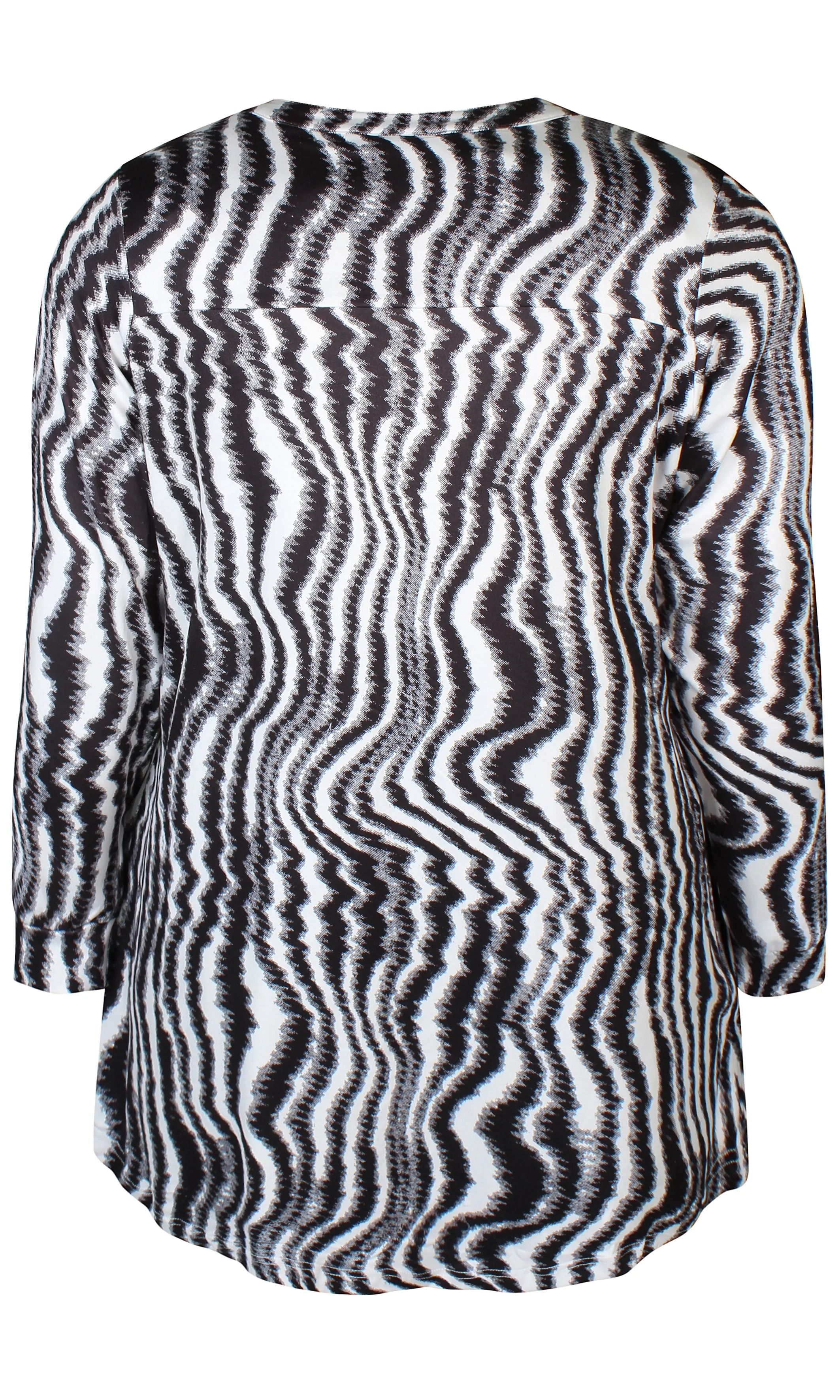 Zhenzi Adra Tunic in White and Black